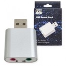 Evo Labs Plug and Play Virtual 7.1 Channel USB Sound Card