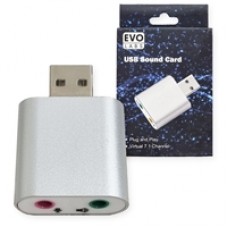 Evo Labs Plug and Play Virtual 7.1 Channel USB Sound Card