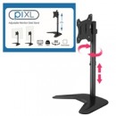 piXL Single Monitor Arm Desk Stand, For Screens up to 32", Max Weight 10Kg, Freestanding, Height Adjustable, Pivot, Swivel 360