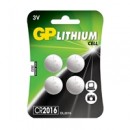 GP Lithium Cell Pack of 4 Coin Cell CR2016 Batteries