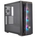 Cooler Master MasterBox MB520 ARGB Mid Tower 2 x USB 3.0 Edge-to-Edge Tempered Glass Side Window Panel Black Case with DarkMirror Front Panel & Addressable RGB LED Fans