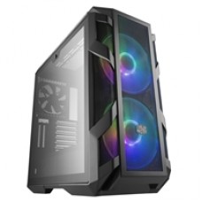 Cooler Master MasterCase H500M Full Tower 4 x USB 3.0 / 1 x USB 3.1 Type-C 4 x Tempered Glass Window Panels Iron Grey Case with Addressable RGB LED Fans & RGB Controller