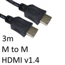 HDMI 1.4 (M) to HDMI 1.4 (M) 3m Black OEM Display Cable