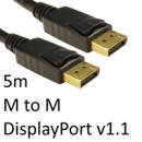 DisplayPort 1.1 (M) to DisplayPort 1.1 (M) 5m Black OEM Display Cable