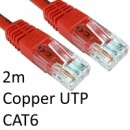 RJ45 (M) to RJ45 (M) CAT6 2m Red OEM Moulded Boot Copper UTP Network Cable