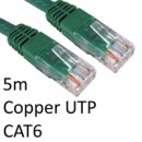 RJ45 (M) to RJ45 (M) CAT6 5m Green OEM Moulded Boot Copper UTP Network Cable