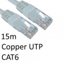 RJ45 (M) to RJ45 (M) CAT6 15m White OEM Moulded Boot Copper UTP Network Cable