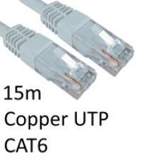 RJ45 (M) to RJ45 (M) CAT6 15m White OEM Moulded Boot Copper UTP Network Cable