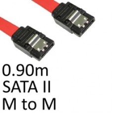 Locking SATA II (M) to Locking SATA II (M) 0.90m Red OEM Internal Data Cable