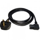 UK Mains to Right-Angled IEC C13 Kettle 1.8m Black OEM Power Cable
