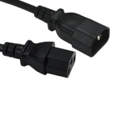 IEC Kettle C13 (M) to IEC Kettle C14 (F) 1.8m Black OEM Power Extension Cable