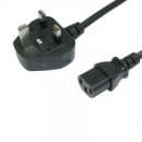 UK Mains to IEC C13 Kettle 5m Black OEM Power Cable