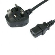 UK Mains to IEC C13 Kettle 5m Black OEM Power Cable