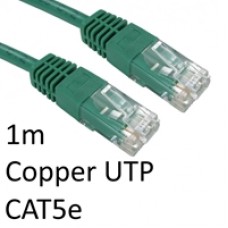 RJ45 (M) to RJ45 (M) CAT5e 1m Green OEM Moulded Boot Copper UTP Network Cable