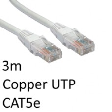 RJ45 (M) to RJ45 (M) CAT5e 3m White OEM Moulded Boot Copper UTP Network Cable