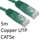 RJ45 (M) to RJ45 (M) CAT5e 5m Green OEM Moulded Boot Copper UTP Network Cable