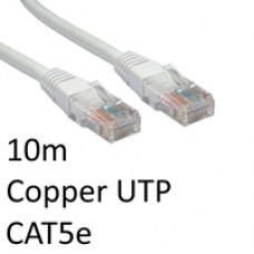 RJ45 (M) to RJ45 (M) CAT5e 10m White OEM Moulded Boot Copper UTP Network Cable