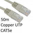 RJ45 (M) to RJ45 (M) CAT5e 50m Grey OEM Moulded Boot Copper UTP Network Cable