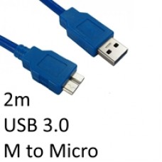 USB 3.0 A (M) to USB 3.0 Micro B (M) 2m Blue OEM Data Cable