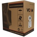 VCOM CAT5e UTP 305m Grey Retail Packaged Reel Box 24AWG 4 Pairs Solid Full Copper Indoor Network Cable