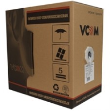 VCOM CAT5e UTP 305m Grey Retail Packaged Reel Box 24AWG 4 Pairs Solid Full Copper Indoor Network Cable
