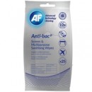 AF Anti-bacterial sanitizing screen and multi-purpose wipes 25 Pack