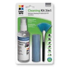 Colorway Multipurpose 3 in 1 Cleaner Set with Microfiber Cloth for Screen and Monitor