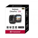 Transcend DrivePro 250 Full HD 1080P Dashcam With Built-in Wi-Fi and GPS Includes Suction Mount
