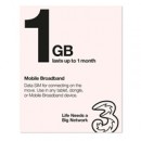 Three 3G 4G & 5G-Ready 1GB Prepaid Mobile Broadband Trio SIM Card