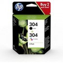 HP 304 2-pack Black/Tri-color Original Ink Cartridges