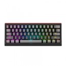 Marvo Scorpion KG962-UK USB Mechanical gaming Keyboard with Red Mechanical Switches, 60% Compact Design with detachable USB Type-C Cable, Adjustable Rainbow Backlights, Anti-ghosting N-Key Rollover
