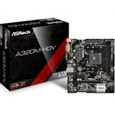 ASRock A320M-HDV R4.0 AMD Socket AM4 Ryzen Micro ATX DDR4 D-Sub/DVI-D/HDMI Ultra M.2 USB 3.1 Motherboard