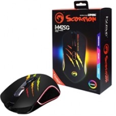 Marvo Scorpion M425G RGB Gaming Mouse, 7 Programmable Buttons, Optical Sensor Upto 3200 dpi, Rainbow Backlight with Multiple Effects, USB 2.0, Black