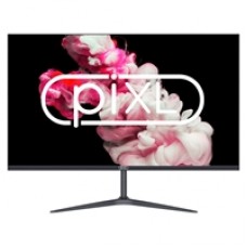 piXL CM27F8 27 Inch Frameless Monitor, Widescreen IPS LCD Panel, True -to-Life Colours, Full HD 1920x1080, 5ms Response Time, 60Hz Refresh, HDMI, Display Port, Black Finish