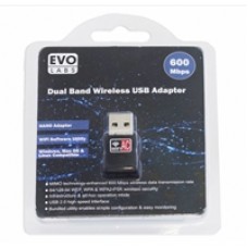 Evo Labs AC600 Dual Band USB WiFi Network Adapter