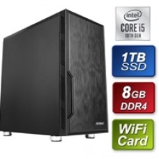 Intel i5-10400 6 Core 12 Threads 2.90GHz (4.30GHz Boost) CPU, 8GB DDR4 RAM, 1TB SSD Wi-Fi Card, Antec VSK Chassis - Pre-Built PC