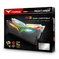 Team T-Force Night Hawk Gen 2 16GB (2 x 8GB) Black Heatsink with RGB LEDs 3200MHz DDR4 DIMM System Memory
