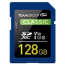 Team TSDXC128GIV1001 Classic Flash Memory Card, 128GB, SDHC, UHS U1, Retail Packed