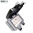 ENER-J Smart WiFi Weatherproof Double Socket With USB