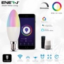 ENER-J Smart WiFi RGB with White and Warm White 4.5W LED Candle Bulb with E14 Base